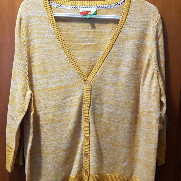 NEW! Modcloth mustard yellow cardigan size 2x - Picture 1 of 5